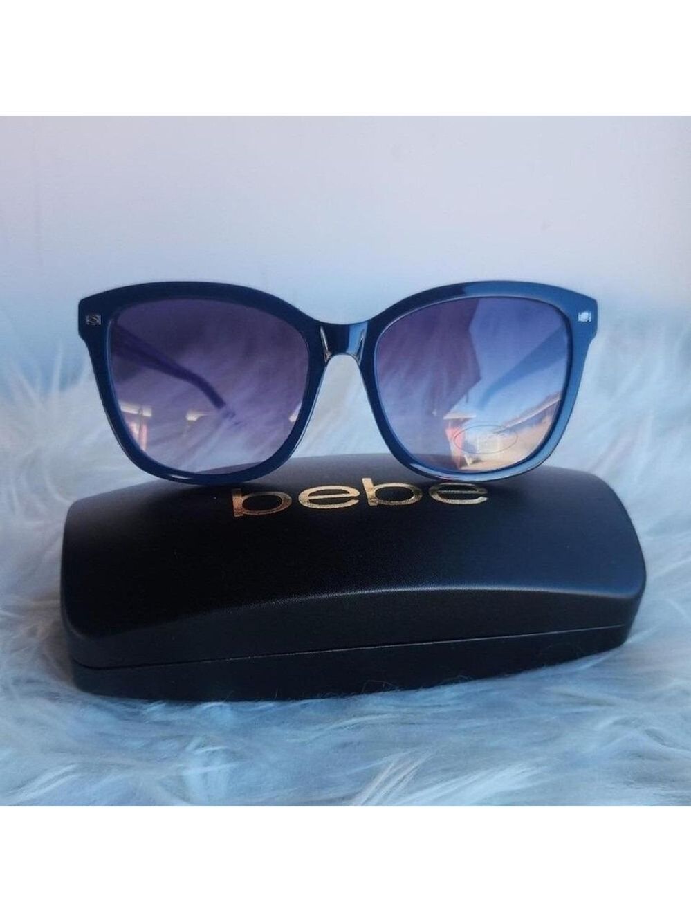 Bebe 7235 Navy Sunglasses NWOT